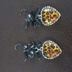 Betsey Johnson Heart Shaped Earrings